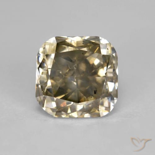1.86 ct Brown Diamond, 6.6 x 6.5 mm Cushion Cut From South Africa, Photo A