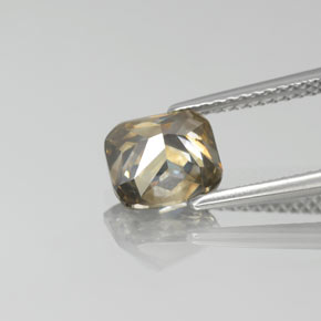 Diamond Gemstone in 7.2 x 6.6 mm Size for Sale, Diamond Stone in Champagne Color