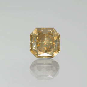 2.74 ct Gold Diamond Gemstone, Diamond Gem in Octagon / Scissor Cut Shape for Sale.