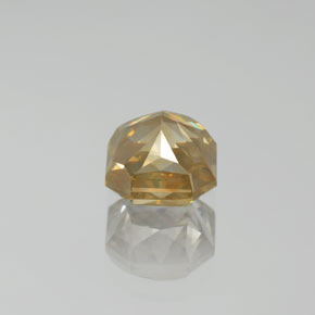 Diamond Gemstone in 7.3 x 7.2 mm Size for Sale, Diamond Stone in Champagne Color