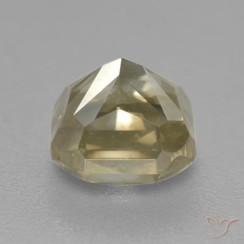 Diamond Gemstone in 6.4 x 6.1 mm Size for Sale, Diamond Stone in Champagne Color