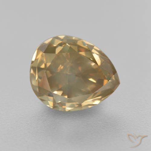 1.98 ct Brown Diamond, 7.8 x 6.4 mm Pear Cut From South Africa, Photo A