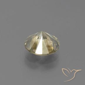 Diamond Gemstone in 7.5 mm (calibrated) Size for Sale, Diamond Stone in Cognac Color
