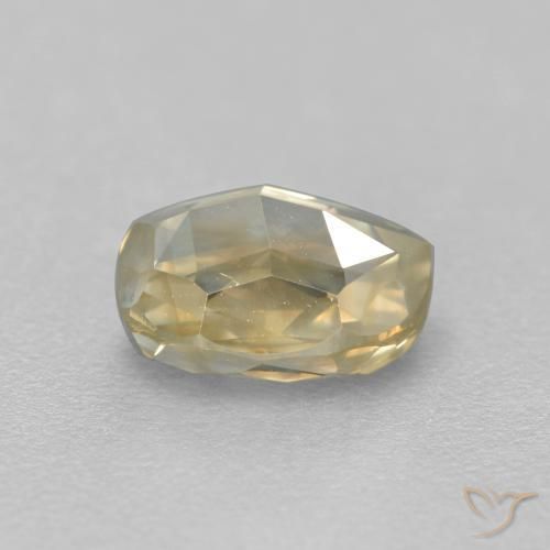 Diamond Gemstone in 6.4 x 5.1 mm Size for Sale, Diamond Stone in Champagne Color