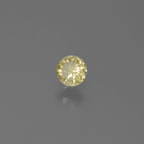 0.16 ct Yellow Diamond Stone, Natural Diamond in Diamond-Cut Shape for Sale