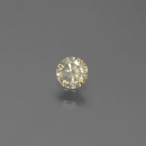0.14 ct Yellow Diamond Stone, Natural Diamond in Diamond-Cut Shape for Sale