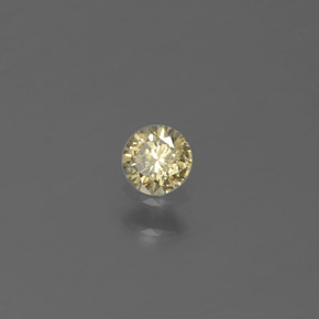 0.12 ct Yellow Diamond Stone, Natural Diamond in Diamond-Cut Shape for Sale