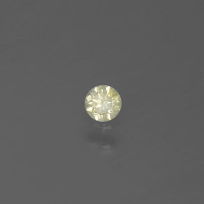 0.07 ct Yellow Diamond Stone, Natural Diamond in Diamond-Cut Shape for Sale