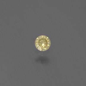 0.08 ct Yellow Diamond Gemstone, Diamond Gem in Diamond-Cut Shape for Sale.