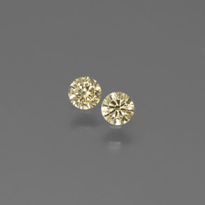 0.14 ct Yellow Diamond Gemstone, Diamond Gem in Diamond-Cut Shape for Sale.