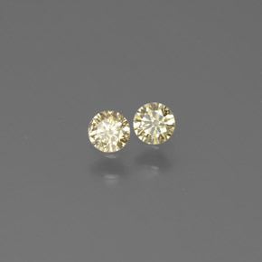 0.14 ct Yellow Diamond Stone, Natural Diamond in Diamond-Cut Shape for Sale