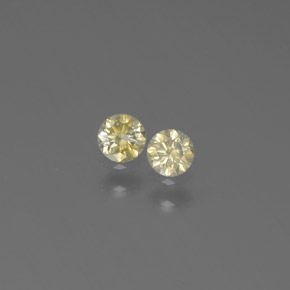 0.21 ct Yellow Diamond Gemstone, Diamond Gem in Diamond-Cut Shape for Sale.