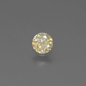 0.17 ct Yellow Diamond Stone, Natural Diamond in Diamond-Cut Shape for Sale
