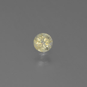 0.14 ct Yellow Diamond Stone, Natural Diamond in Diamond-Cut Shape for Sale