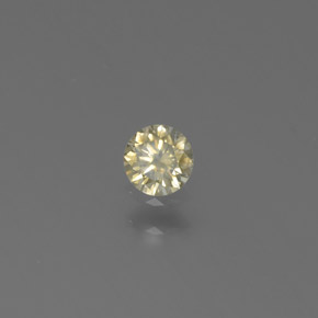 0.13 ct Yellow Diamond Stone, Natural Diamond in Diamond-Cut Shape for Sale