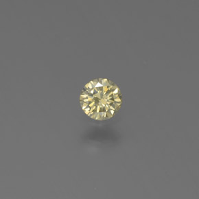 0.13 ct Gold Diamond Gemstone, Diamond Gem in Diamond-Cut Shape for Sale.