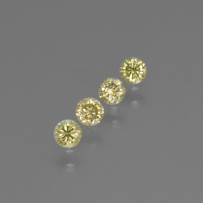 0.35 ct Yellow Diamond Stone, Natural Diamond in Diamond-Cut Shape for Sale