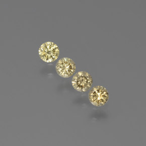 0.36 ct Gold Diamond Gemstone, Diamond Gem in Diamond-Cut Shape for Sale.