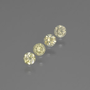 0.33 ct Yellow Diamond Stone, Natural Diamond in Diamond-Cut Shape for Sale
