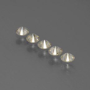 Diamond Gemstone in 3 mm (calibrated) Size for Sale, Diamond Stone in Champagne Color
