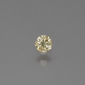 0.09 ct Yellow Diamond Gemstone, Diamond Gem in Diamond-Cut Shape for Sale.