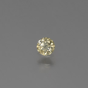 0.09 ct Yellow Diamond Stone, Natural Diamond in Diamond-Cut Shape for Sale