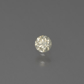 0.11 ct Yellow Diamond Stone, Natural Diamond in Diamond-Cut Shape for Sale