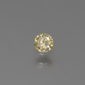 0.08 ct Yellow Diamond Stone, Natural Diamond in Diamond-Cut Shape for Sale