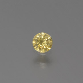 0.09 ct Yellow Diamond Gemstone, Diamond Gem in Diamond-Cut Shape for Sale.
