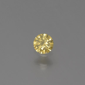 0.09 ct Yellow Diamond Stone, Natural Diamond in Diamond-Cut Shape for Sale