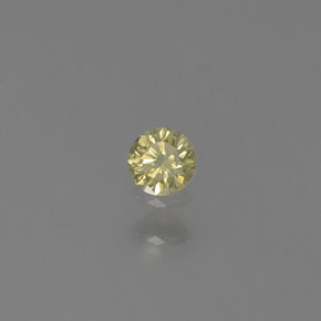 0.06 ct Yellow Diamond Stone, Natural Diamond in Diamond-Cut Shape for Sale