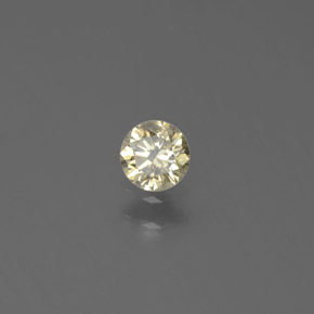 0.19 ct Yellow Diamond Stone, Natural Diamond in Diamond-Cut Shape for Sale