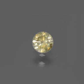 0.17 ct Yellow Diamond Gemstone, Diamond Gem in Diamond-Cut Shape for Sale.