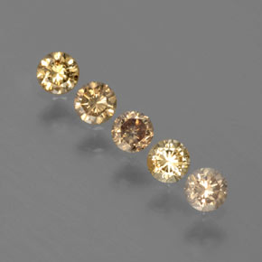 0.42 ct Yellow Diamond Gemstone, Diamond Gem in Diamond-Cut Shape for Sale.