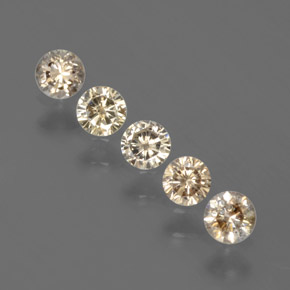 0.42 ct Gold Diamond Gemstone, Diamond Gem in Diamond-Cut Shape for Sale.