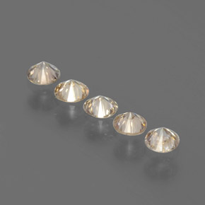 Diamond Gemstone in 2.8 mm Size for Sale, Diamond Stone in Champagne Color