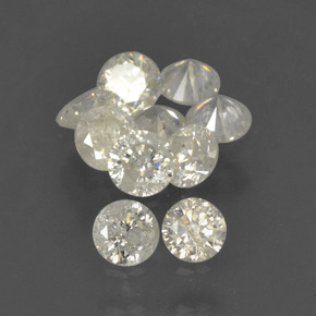 0.61 ct White Diamond Stone, Natural Diamond in Diamond-Cut Shape for Sale