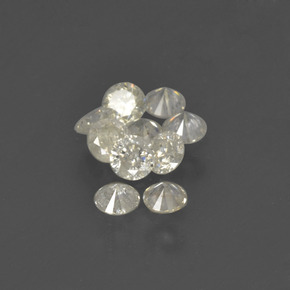 Diamond Gemstone in 2.5 mm (calibrated) Size for Sale, Diamond Stone in White Color
