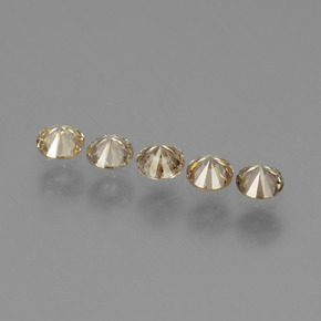 Diamond Gemstone in 2.8 mm Size for Sale, Diamond Stone in Cognac Color