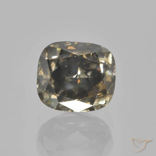 1.64 ct Brown Diamond, 6.7 x 6 mm Cushion Cut From South Africa, Photo A