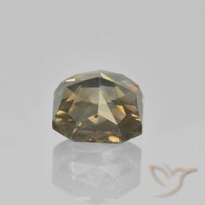 Diamond Gemstone in 5.9 x 5.5 mm Size for Sale, Diamond Stone in Warm Brown Color