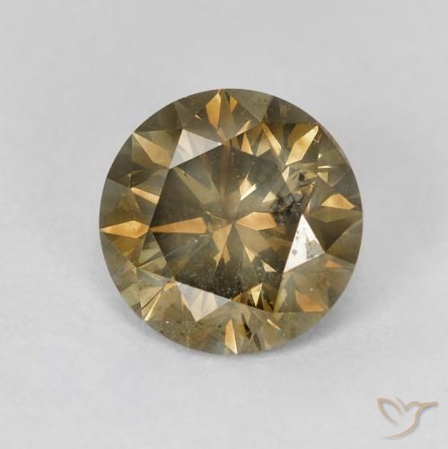 2.1 ct Brown Diamond, 7.9 mm Diamond Cut From South Africa, Photo A