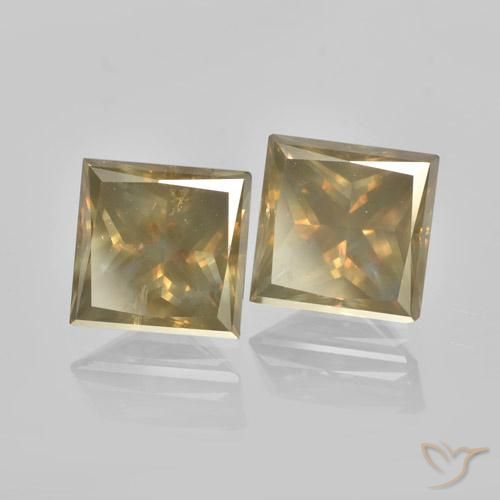 3.45 ctw Brown Diamond Stones, Natural Diamond in Princess-Cut Shape for Sale