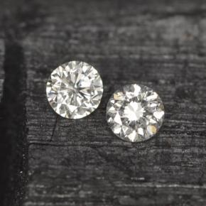 0.05 ctw White Diamond Gemstones, Diamond Gems in Diamond-Cut Shape for Sale.