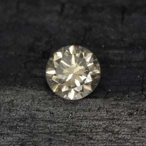 0.20 ct Yellow Diamond Stone, Natural Diamond in Diamond-Cut Shape for Sale