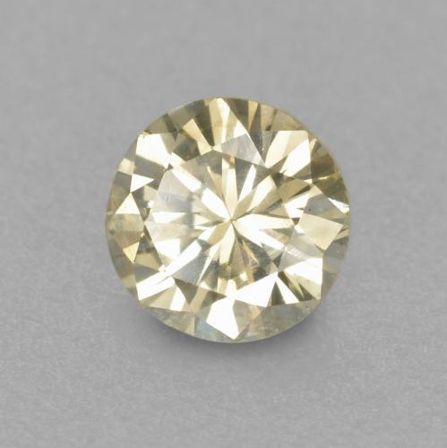 0.19 ct Golden Diamond Stone, Natural Diamond in Diamond-Cut Shape for Sale