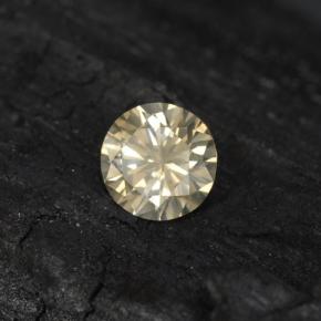 0.20 ct Yellow Diamond Stone, Natural Diamond in Diamond-Cut Shape for Sale
