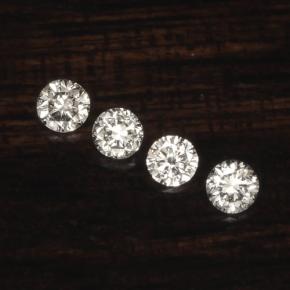 0.09 ctw White Diamond Gemstones, Diamond Gems in Diamond-Cut Shape for Sale.