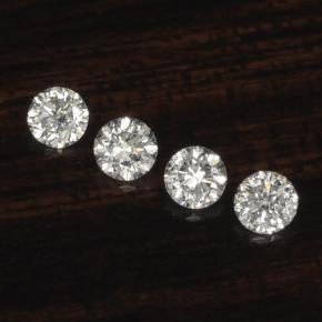 0.09 ctw White Diamond Gemstones, Diamond Gems in Diamond-Cut Shape for Sale.