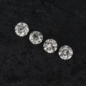 0.09 ctw White Diamond Gemstones, Diamond Gems in Diamond-Cut Shape for Sale.